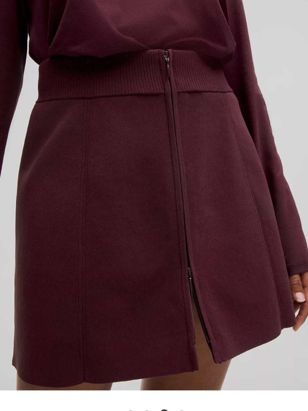 lululemon athletica Ribbed Mini Skirt — Deep Burgundy - Picture 9 of 9